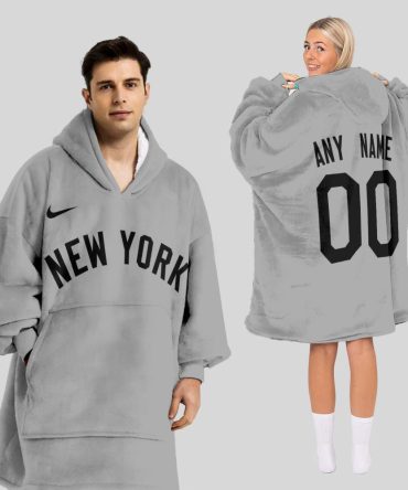 New York Yankees Mlb Design Blanket Hoodie Custom Name And Number