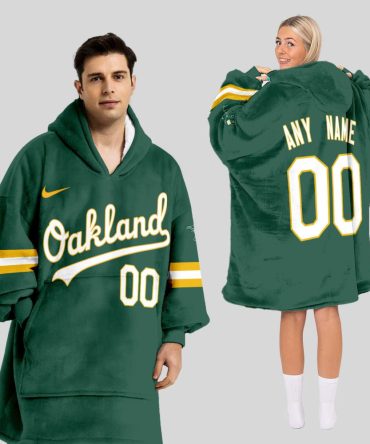 Oakland Athletics Mlb Design Blanket Hoodie Custom Name And Number