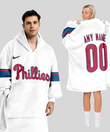 Philadelphia Phillies Mlb Design Blanket Hoodie Custom Name And Number
