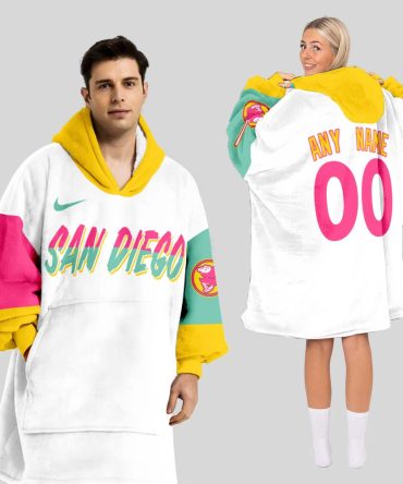 San Diego Padres Mlb Design Blanket Hoodie Custom Name And Number