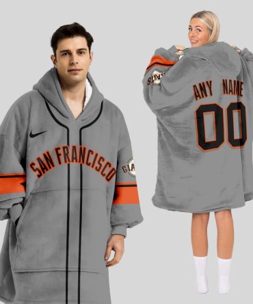 San Francisco Giants Mlb Design Blanket Hoodie Custom Name And Number