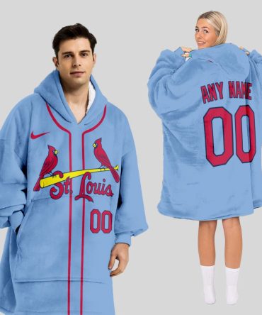 St. Louis Cardinals Mlb Design Blanket Hoodie Custom Name And Number