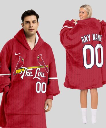 St. Louis Cardinals Mlb Design Blanket Hoodie Custom Name And Number