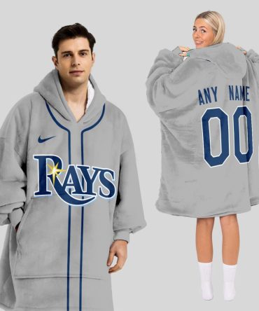 Tampa Bay Rays Mlb Design Blanket Hoodie Custom Name And Number
