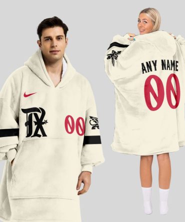 Texas Rangers Mlb Design Blanket Hoodie Custom Name And Number