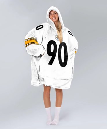 T.J.W 90 Pittsburgh Football Unisex Blanket Hoodie