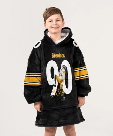 T.J.W 90 Pittsburgh Football Unisex Blanket Hoodie
