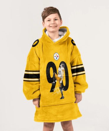 T.J.W 90 Pittsburgh Football Unisex Blanket Hoodie