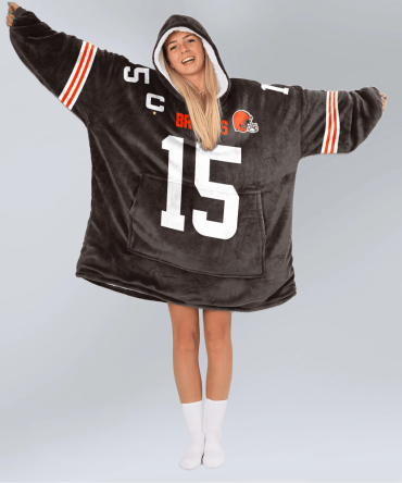 Captain J.F 15 Cleveland Football Unisex Blanket Hoodie