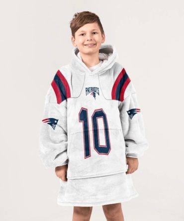 10 New England Football Unisex Blanket Hoodie