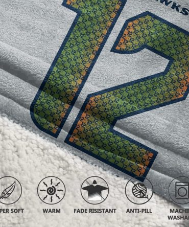 Fan 12 Seattle Football Unisex Blanket Hoodie