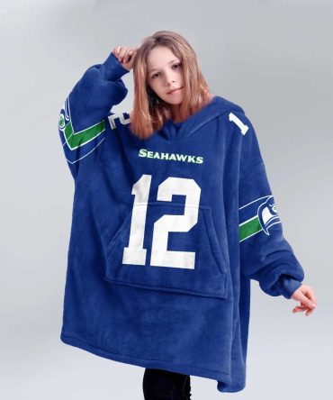 Fan 12 Seattle Football Unisex Blanket Hoodie
