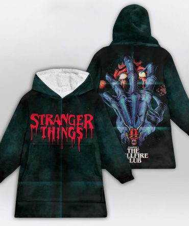 Stranger The Hellfire Club Unisex Blanket Hoodie