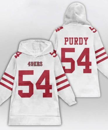 F.W 54 Captain San Francisco Football Unisex Blanket Hoodie