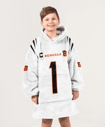 Captain J.C 1 Cincinnati Football Unisex Blanket Hoodie