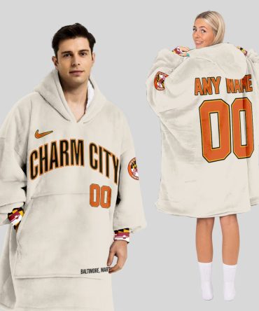 Baltimore Orioles Mlb Design Blanket Hoodie Custom Name And Number