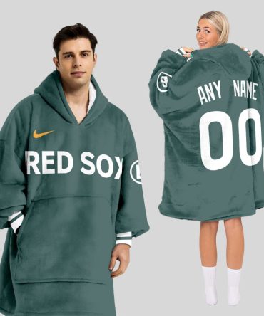Boston Red Sox Mlb Design Blanket Hoodie Custom Name And Number