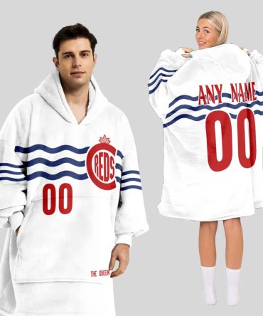 Cincinnati Reds Mlb Design Blanket Hoodie Custom Name And Number