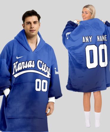 Kansas City Royals Mlb Design Blanket Hoodie Custom Name And Number