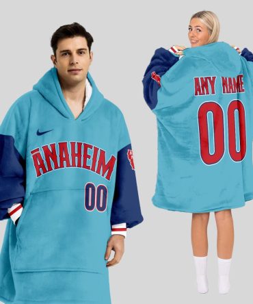 Los Angeles Angels Mlb Design Blanket Hoodie Custom Name And Number