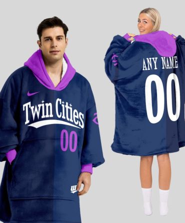 Minnesota Twins Mlb Design Blanket Hoodie Custom Name And Number