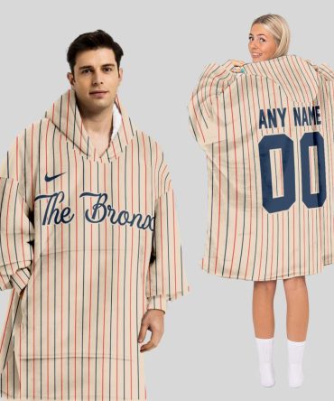 New York Yankees Mlb Design Blanket Hoodie Custom Name And Number