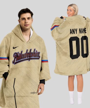 Philadelphia Phillies Mlb Design Blanket Hoodie Custom Name And Number