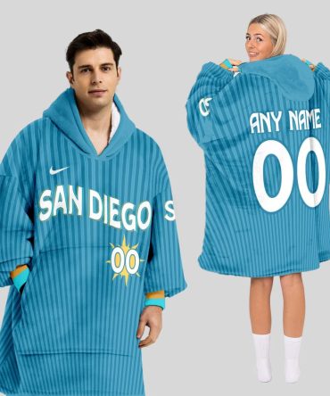 San Diego Padres Mlb Design Blanket Hoodie Custom Name And Number