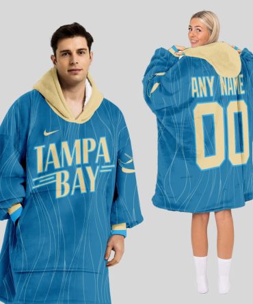Tampa Bay Rays Mlb Design Blanket Hoodie Custom Name And Number