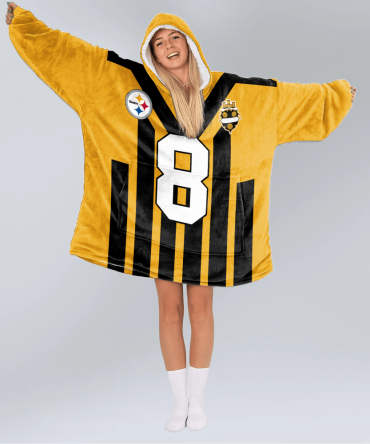 A.R 8 Pittsburgh Football Unisex Blanket Hoodie