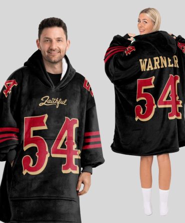 F.W 54 San Francisco Football Unisex Blanket Hoodie
