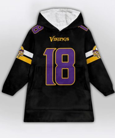 Captain 18 Minnesota Football Unisex Blanket Hoodie