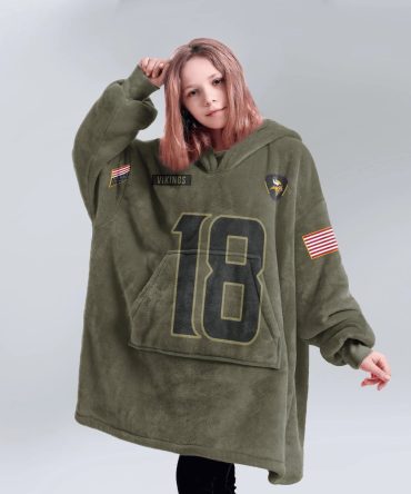 J.J 18 Minnesota Football Unisex Blanket Hoodie