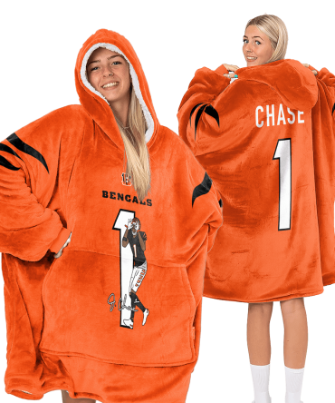 J.C 1 Cincinnati Football Unisex Blanket Hoodie