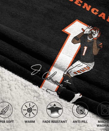 J.C 1 Cincinnati Football Unisex Blanket Hoodie