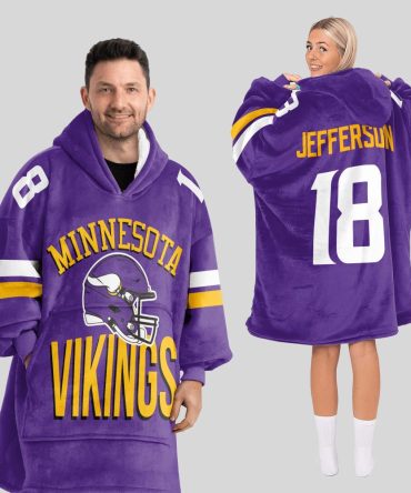 J.J 18 Minnesota Football Unisex Blanket Hoodie