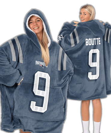 K.B 9 New England Football Unisex Blanket Hoodie