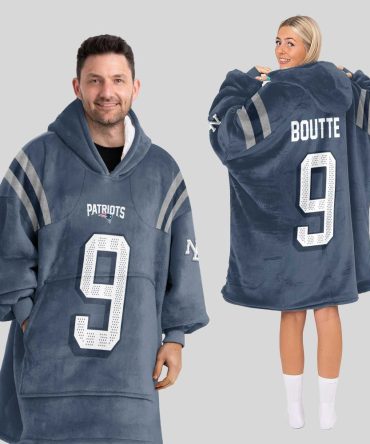 K.B 9 New England Football Unisex Blanket Hoodie