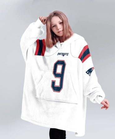 K.B 9 New England Football Unisex Blanket Hoodie