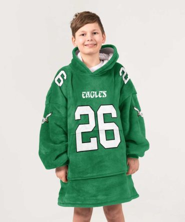 Autographed S.B 26 Philadelphia Football Unisex Blanket Hoodie