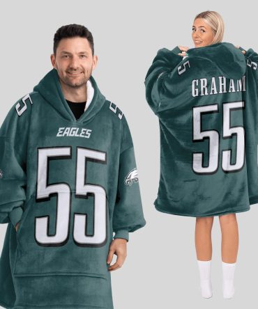 B.G 55 Philadelphia Football Unisex Blanket Hoodie
