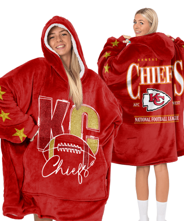 Kansas City Football Unisex Blanket Hoodie