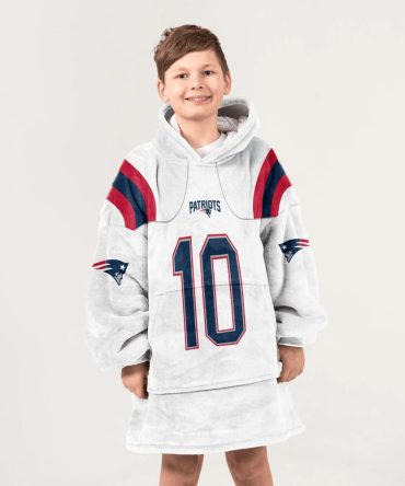 New England D.M 10 Autographed Unisex Blanket Hoodie