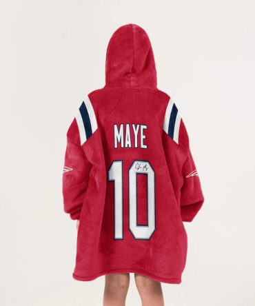 New England D.M 10 Autographed Unisex Blanket Hoodie