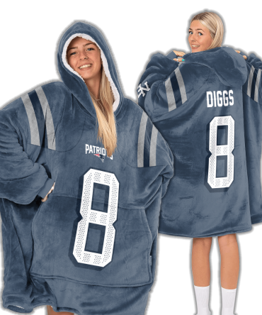S.D 8 New England Football Unisex Blanket Hoodie
