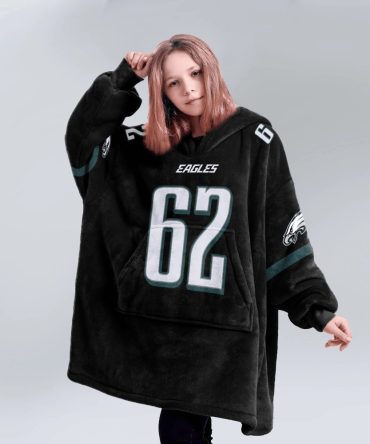 J.K 62 Philadelphia Football Unisex Blanket Hoodie