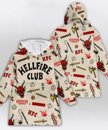 Stranger Hellfire Club Unisex Blanket Hoodie