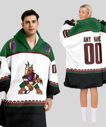 Arizona Coyotes Blanket Hoodie Custom Name And Number