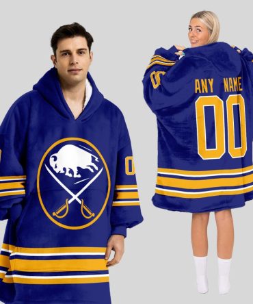 Buffalo Sabres Blanket Hoodie Custom Name And Number