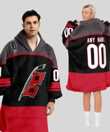 Carolina Hurricanes Blanket Hoodie Custom Name And Number